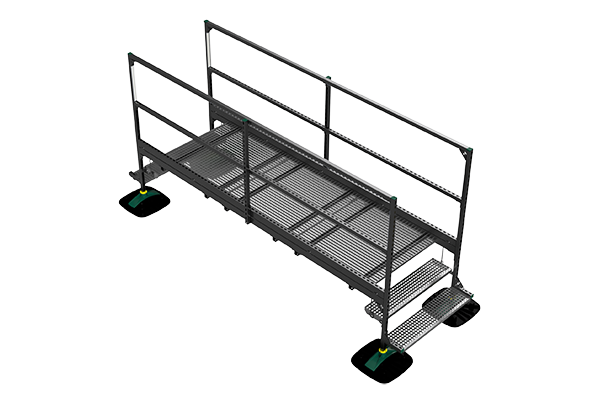 Bridge 2 steps with railing BIM Assembly