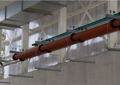 Designing pipe fixings for a BREEAM certified building